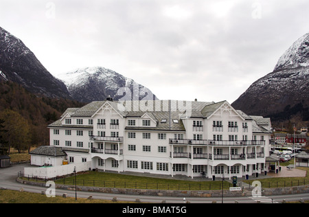 Hotel Eidfjord, Norwegen, norwegische Fjorde, Skandinavien, Europa Stockfoto