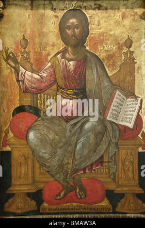 Christ in der Majestät. Byzantinische Museum. Zante. Ionischen Inseln. Griechenland. Stockfoto