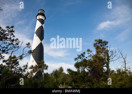 Cape Lookout Leuchtturm am Cape Lookout National Seashore, North Carolina Stockfoto