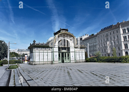 Karlsplatz Stadtbahn-Station seit 1899, heute Museum in Wien Stockfoto