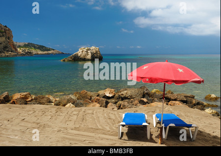 Cala Xarraca, einer schönen kleinen Bucht in Ibiza Spanien Stockfoto