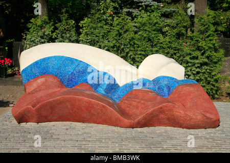 Grab des ersten Präsidenten der Russischen Föderation Boris Yeltsin auf Nowodewitschi-Friedhof in Moskau, Russland Stockfoto