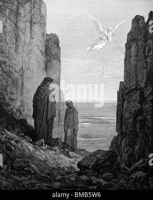 Gravur von Gustave Doré aus Alighieris göttliche Komödie "Fegefeuer und Paradies"; Stockfoto