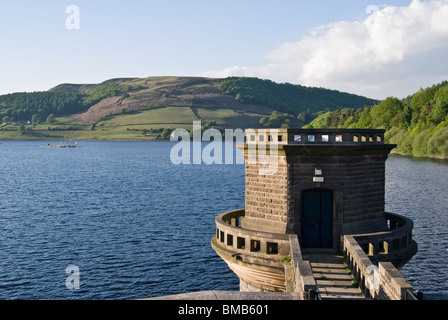 Ventil towe auf labybower derwent Reservoir Peak District derbyshire Stockfoto