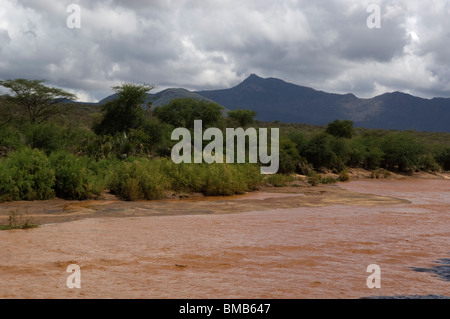 Ewaso Ngiro River, Shaba National Reserve, Kenia Stockfoto