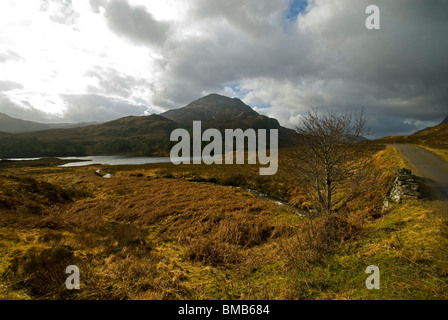 Sgurr Dubh über Loch Clair, Glen Torridon, Wester Ross, Highland Region, Scotland, UK Stockfoto