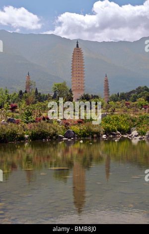 Drei Pagoden Dali Yunnan China Stockfoto