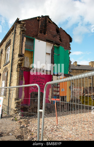 Teilweise zerstört, Gebäude. Stockfoto