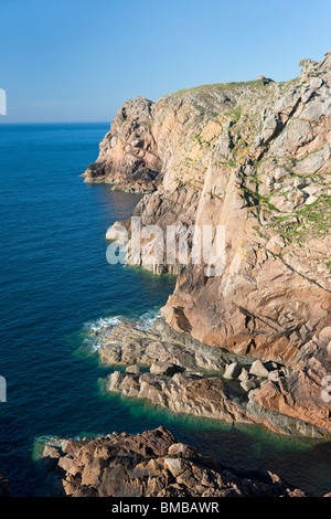 Küste bei Grosnez zeigen, Jersey, Kanalinseln, Großbritannien Stockfoto