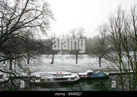 Schnee, Victoria Park, London Stockfoto