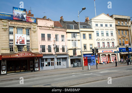 Hippodrome Theater und historischen Gebäuden, St Augustine Parade, Bristol Stockfoto