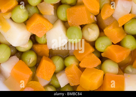 Hintergrund der gewürfelten Gemüse Stockfoto