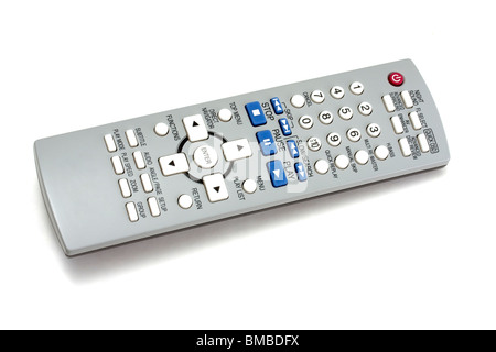 Fernbedienung, isoliert auf weiss Stockfoto