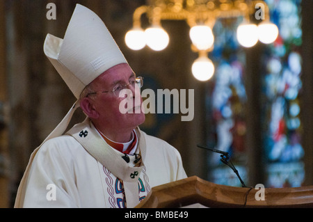 Kardinal Sean Brady Predigt an Bischof Cahal Daly Requiem Masse Stockfoto