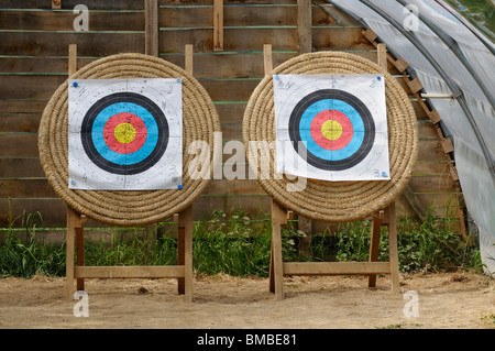 Stock Foto von Zielscheiben auf eine Bogenschießanlage. Stockfoto
