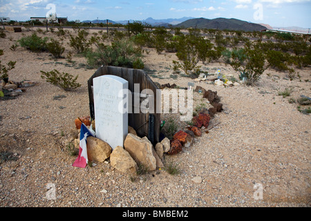 Korea-Krieg-Grab für die US-Marine Soldat Terlingua Friedhof Texas USA Stockfoto