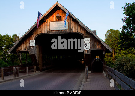 Frankenmuth Holz Brücke oder überdachte Brücke Stockfoto