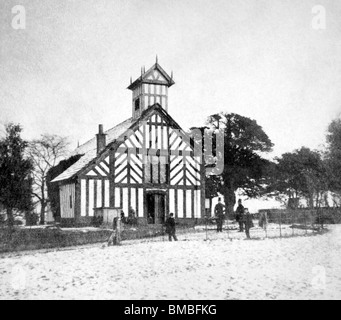 Großbritannien, England, Cheshire, alle Heiligen der Kirche Siddington, 1860er Jahre viktorianischen Foto von Peter Burgess, Macclesfield Stockfoto