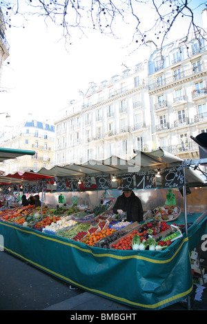 Place Maubert Markt in Paris Stockfoto