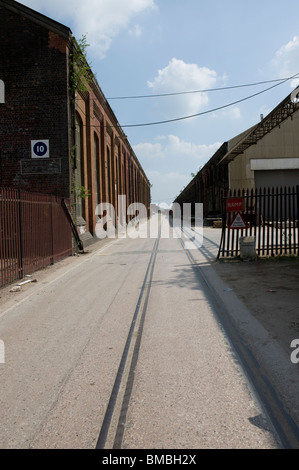 Shop bei der ehemaligen Horwich Loco Werke, Horwich, Bolton zu errichten. Einrichten von der Lancashire & Yorkshire Railway Company. Stockfoto