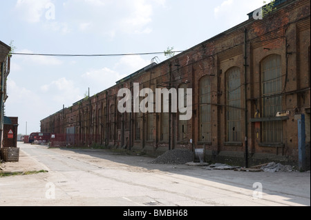 Shop bei der ehemaligen Horwich Loco Werke, Horwich, Bolton zu errichten. Einrichten von der Lancashire & Yorkshire Railway Company. Stockfoto