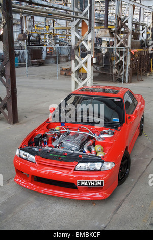 Stark modifizierter Nissan R32 GT-R japanische Sportwagen Stockfoto