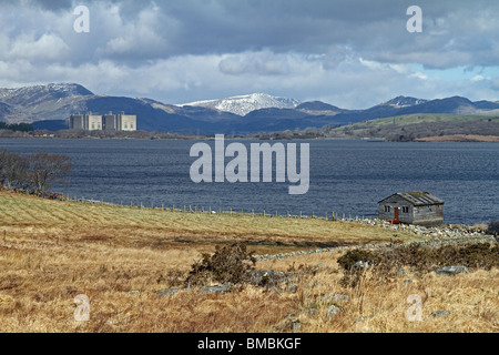 Trawsfynydd Nuclear Power Station, Gwynedd, Nordwales. Von 1965 bis 1991 aktiv. Stockfoto