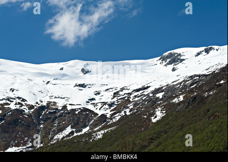 Der schöne historische Vetlebreen Gletscher Jostedalsbreen Nationalpark Fjærland Norwegen Stockfoto