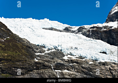 Die schönen alten gefroren Boyabreen Gletscher Jostedalsbreen Nationalpark Fjærland Norwegen Stockfoto