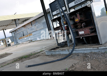 Verlassene Route66 Gas Station, New Mexico, USA Stockfoto