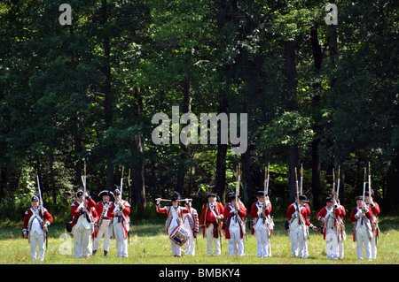 Amerikanischer revolutionärer Krieg Re-Enactment, USA Stockfoto