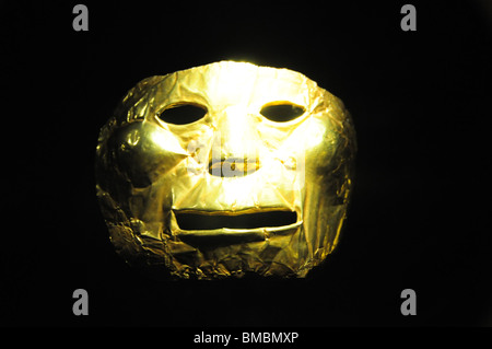 Gold Inka Totenmaske Stockfoto