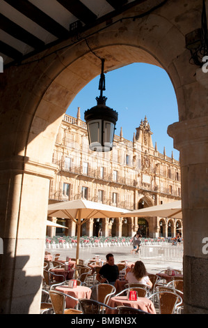 Der Hauptplatz. Salamanca, Kastilien-León, Spanien. Stockfoto