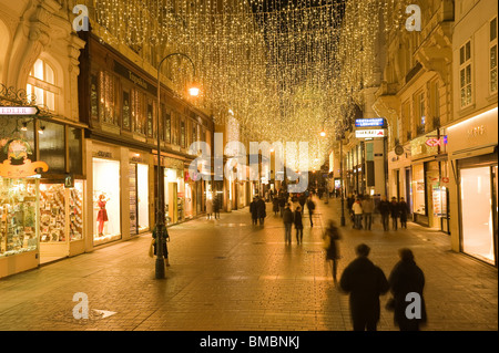 Weihnachtsschmuck - Wien, Wien, Buchforst, Weihnachts-Dekoration in der Altstadt Stockfoto