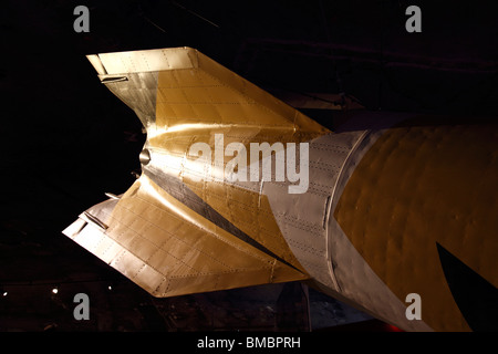 Eine V2-Rakete in La Coupole - Ende der Nazi-u V2 Startplatz in Nordfrankreich Stockfoto