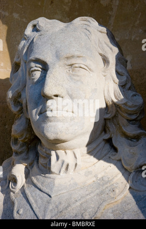 Büste von John Hampden, Tempel des britischen Worthies, Stowe, Buckinghamshire, England Stockfoto