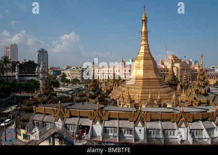Myanmar. Burma. Yangon. Sule-Pagode Stockfoto