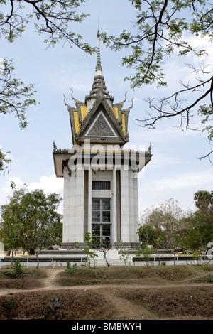 Das Memorial Stupa in Kambodscha Choeung Ek (The Killing Fields). Stockfoto