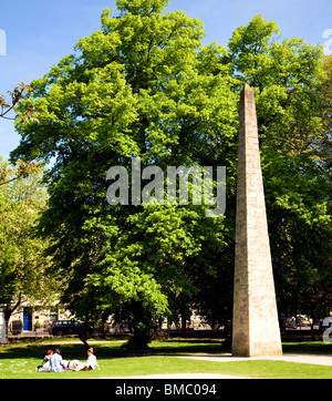 Der Obelisk in der Mitte des Queen Square, Bad von Beau Nash 1738 errichtet Stockfoto