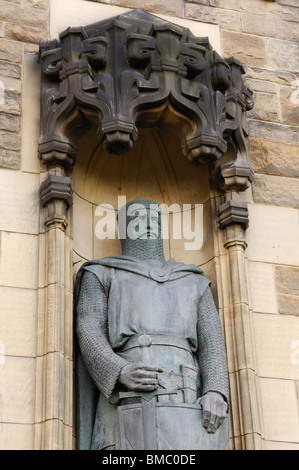 Statue von William Wallace außerhalb Edinburgh Castle, Schottland Stockfoto