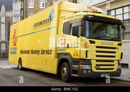 EUROMOVERS-Umzüge van, weltweit Movers, London, England, UK, Europa Stockfoto