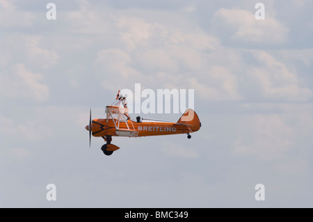 Wing Walker bei Southend Flugschau Stockfoto