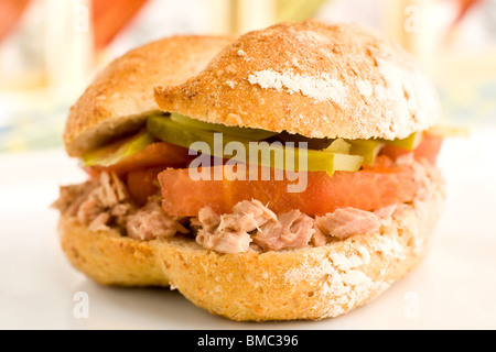 Thunfisch und Tomaten-Sandwich Stockfoto