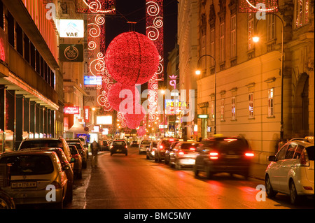 Weihnachtsschmuck - Wien, Wien, Buchforst, Weihnachts-Dekoration in der Altstadt Stockfoto