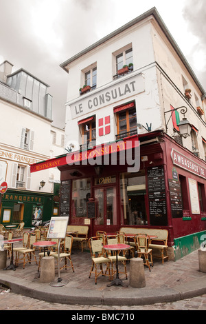 Restaurant in Montmartre, Paris, Frankreich Stockfoto