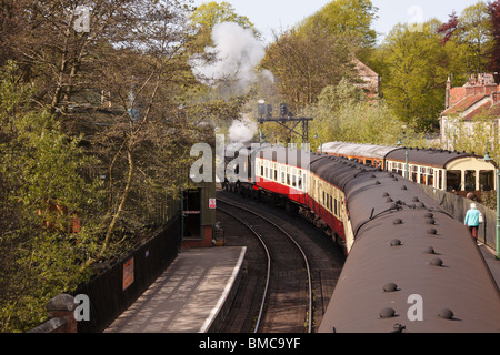 Pickering Station an der North Yorkshire Moors Railway, Yorkshire, England Stockfoto