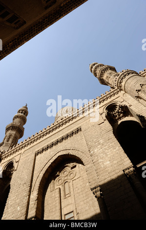 Minarette der Al-Rifai-Moschee und Sultan Hassan-Moschee, Kairo, Ägypten Stockfoto