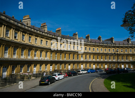 Periode Reihenhäuser Zirkus Bath Somerset England Stockfoto