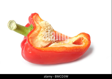 eine halbe rote Paprika Stockfoto