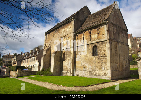 Die sächsischen Kirche St. Laurentius-Kapelle bei Bradford On Avon. Stockfoto
